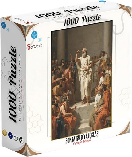 Craft 1000 Parça Puzzle Yunan Dönemi Sanat Eseri, Antik Felsefe Temalı Sokratik Diyaloglar