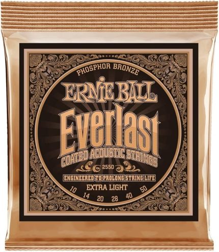 Ball Everlast Ekstra Hafif Kaplamalı Fosfor Bronz Akustik Gitar Telleri, Ölçü 10-50