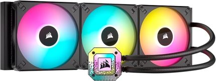 iCUE H170i Elite CAPELLIX XT Sıvı CPU Soğutucu - Üç AF140 RGB Elite Fan - 420 mm Radyatör - Intel® LGA 1700, 1200, 115X, 2066, AMD® AM5, AM4 - Dahil iCUE Commander CORE - Siyah
