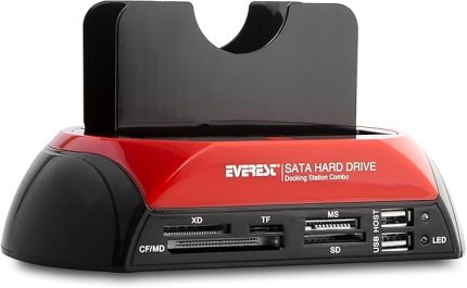 HDC-385 Harici Usb 2.0 2.5"- 3.5" IDE+SATA Hdd + Kart Okuyucu Docking