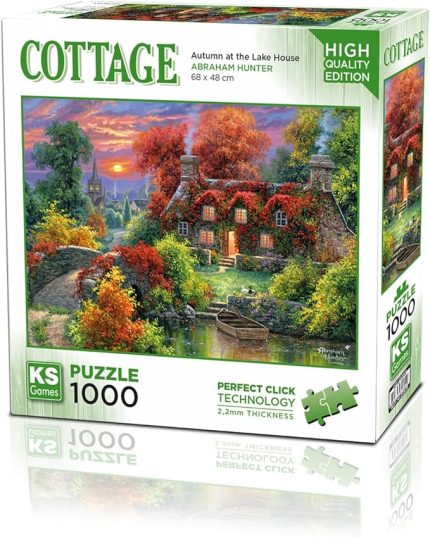 Games 1000 Parça Göl Evinde Sonbahar Puzzle