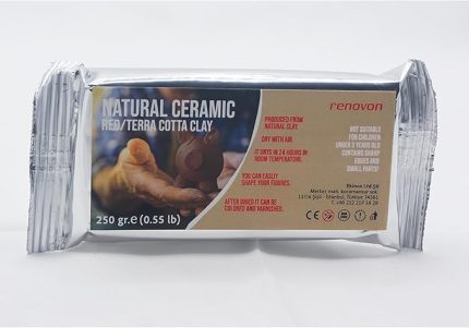 Seramik KİL Hamuru, KIRMIZI Terra/Cotta 250 gr Fırınlamaya Gerek Olmayan Güzel Sanatlar Figür heykel Modelleme Oyun ve Montessori sınıfları için toksik olmayan doğal Kil