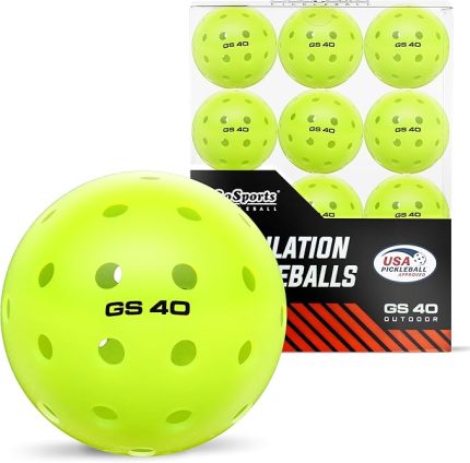 GS 40 Pickleball Topları, 4, 12 veya 36’lı Paket USAPA Kurallarına Uygun Pickleball Topları