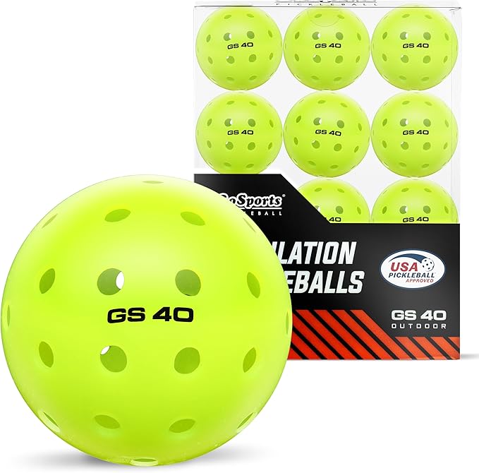 GS 40 Pickleball Topları, 4, 12 veya 36’lı Paket USAPA Kurallarına Uygun Pickleball Topları