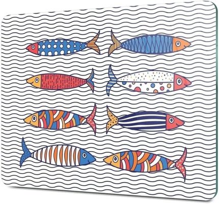 Cam Kesme Tahtası Marine Sardini 30 X 40 Cm