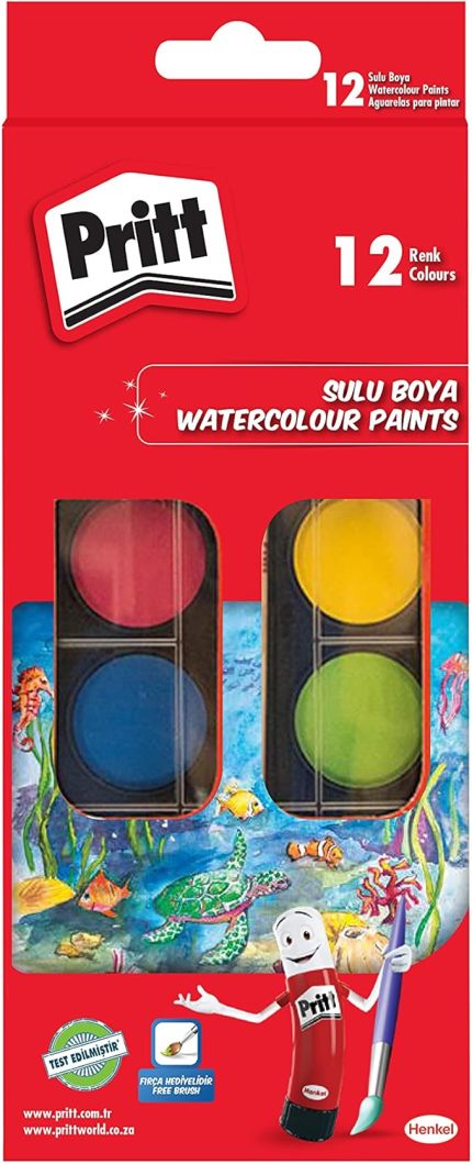 12' li Suluboya - Büyük Tablet + Fırça Hediyeli