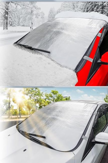 Oto Branda Araba Ön Cam Güneşlik Kar Buz Önleyici Araç Oto Güneş Koruyucu Araba Perdesi Brandası Çadırı Örtüsü