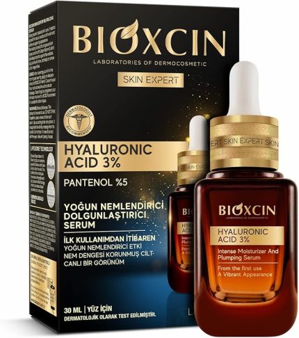 Hyaluronic Acid Serum 3% – Yoğun Nemlendirici ve Dolgunlaştırıcı Yüz Serumu – Pantenol (B5), Lipozom Teknolojili – 30 ml