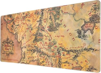 Erik Yüzüklerin Efendisi XXL Oyun Fare Altlığı - Kaymaz ve Su Geçirmez Büyük Mouse Pad - PC Aksesuarı Yazı Masası Altlığı