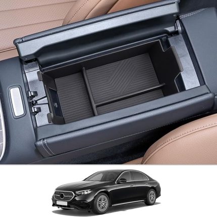 Mercedes E sınıfı W214 2023 2024 2025 S214 X214 ile uyumlu orta konsol torpido gözü kol dayama yeri çok fonksiyonlu saklama kutusu araba merkezi konsol düzenleyici tepsi E sınıfı W214 aksesuar