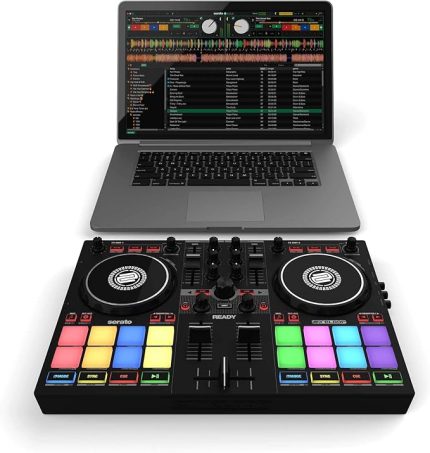 Ready | Serato DJ Lite (dahil) ve DJ Pro için tasarlanmış Kompakt 2-Kanal DJ Controller/Kontrolör | iOS ve iPadOS'ta Algoriddim djay Pro AI uygulamalarıyla tak ve çalıştır. (Mac/PC/iOS)
