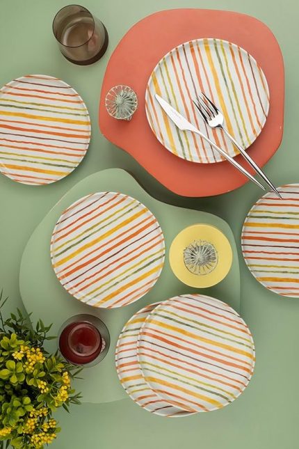 Porselen Moderna 6 Kişilik 19 Cm Pasta Takımı Barcod