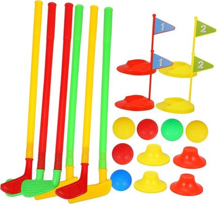 2setler Mini Golf Seti Eğitici Kız Için Açık Ve Kapalı Alanlar Için Golf Oyun Seti Ebeveyn- Kızetkileşimi Yaş Ve Üstü İçin Uygun