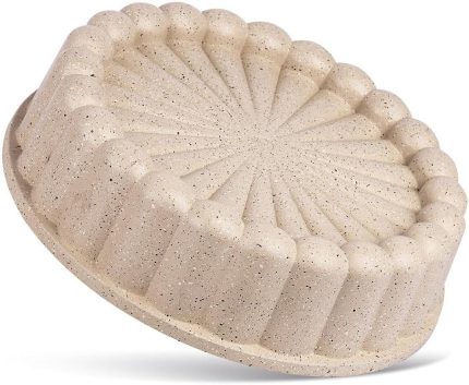 Lezzetin Renkleri Alüminyum Döküm Granit Turta Tart Kalıbı 26 Cm Vizon