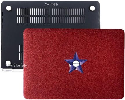 Macbook Kılıf Kapak Simli Kılıf Mac Pro 13inç M1-M2, A2338 A2289 A2251 A2159 A1706 A1708 A1989 ile Uyumlu G1505 Bordo
