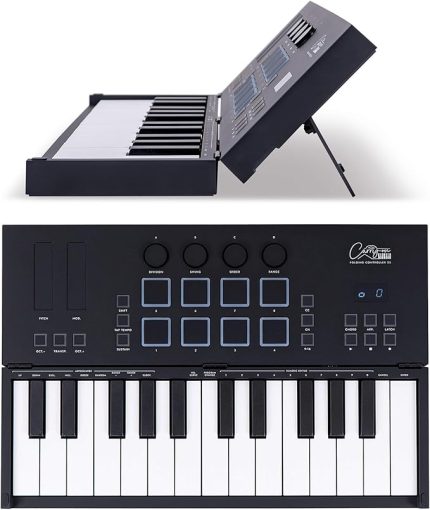 FC-25 Katlanabilir Midi-OTB Klavye Kontrol Cihazı, 25 Tuş, 8 Arkadan Aydınlatmalı Davul Pedi Inc Cubase LE OEM & Cubase LE OEM iOS DAW Yazılımı