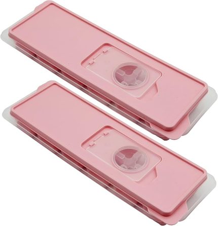 Silikon Tabanlı Buz Kalıbı, 12 Bölmeli, Yapışmaz Özellikli, Pratik ve Esnek, Premium (2, Pembe)