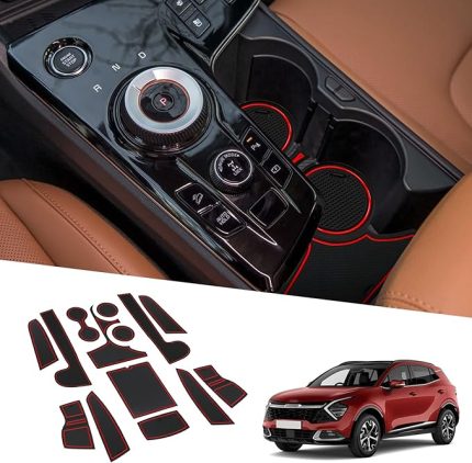 NQ5 2024 Kia Sportage NQ5 2022 2023 2024 ile uyumlu, kaymaz paspas, orta konsol, kolçak, kauçuk paspas, içecek tutucu, mat, kaymaz kapı dikişi, paspas, kapı yarığı matı, 14 adet