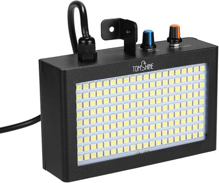 180 LED'ler Strobe Flaş Işığı Lambası Taşınabilir Otomatik Çalışan Ses Kontrolü Sahne Disko DJ Gösterisi için Etkin Hız Ayarlanabilir Ev Partisi Ktv Düğün Fonksiyonları