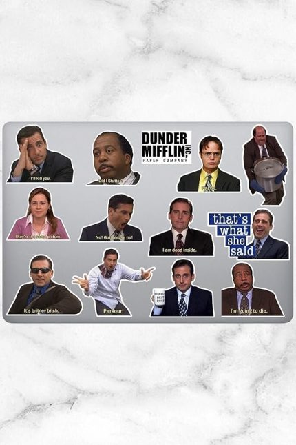 Office Temalı Defter Ajanda Planner Bullet Journal Laptop Notebook Tablet Sticker Seti 14 Adet