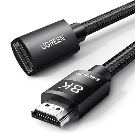 8K HDMI 2.1 Uzatma Kablosu Dişi Erkek HDMI Uzatma UHD ARC desteği PS5, Xbox One vb.(0.5M)
