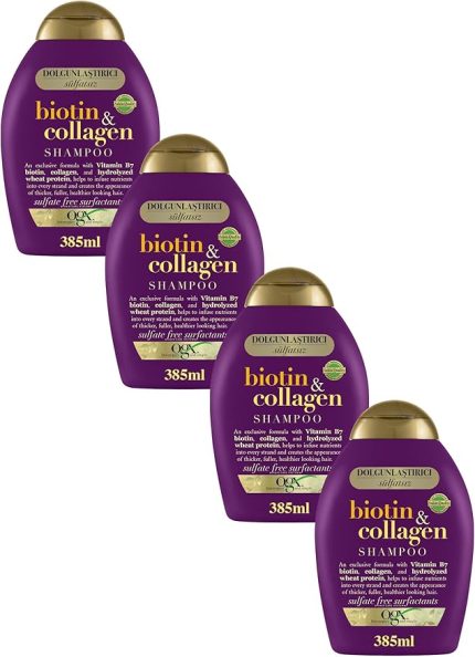 Dolgunlaştırıcı Biotin & Kolajen Şampuan (4 x 385 ml)
