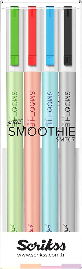 Office Smoothie Jel Kalem 4 Lü Blister - Set 1