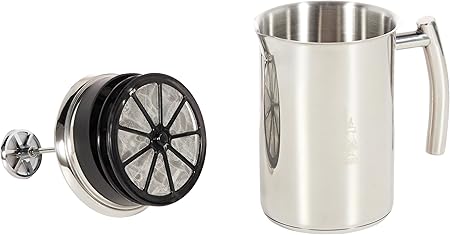 - Süt Köpürtücü - 330mL - Paslanmaz Çelik Gövde ve Kapak - Çift Diskli Çırpıcı Kapak - Tüm Ocak Türleri İçin Uygun (İndüksiyon Dahil) - Bulaşık Makinesinde Yıkanabilir - Görsel 2