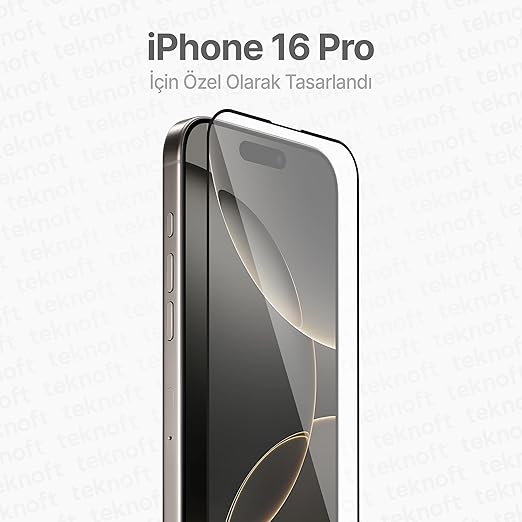 iPhone 16 Pro İçin Kolay Kurulum Kitli Takılırken Camın Altında Kesinlikle Toz Bırakmayan Ekstra Güçlendirilmiş Tam Koruma Sağlayan Pürüzsüz Lazer Kesim Premium Ekran Koruyucu Kırılmaz Cam - Görsel 4