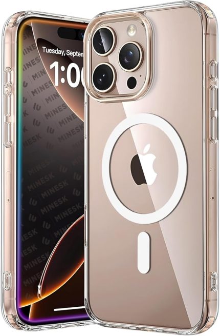 iPhone 16 Pro Max için Origin Serisi Premium Kalite Magsafe ile Uyumlu Kılıf Crystal Clear Super Şeffaf Materyal ve İnceltilmiş 3D Gerçek Manyetik Çember (16 Pro Max)