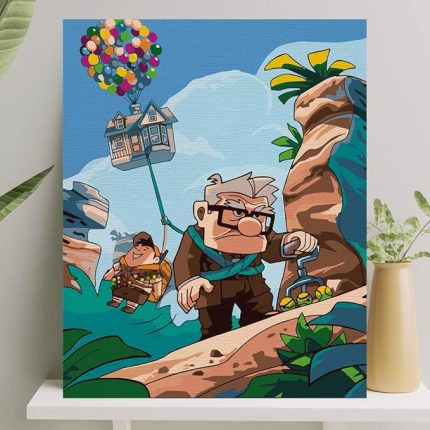 Hobi Sanat Sayılarla Boyama Tuval Seti Fırça Boya Dahil (Çıtalı) 40x50 CM - Up