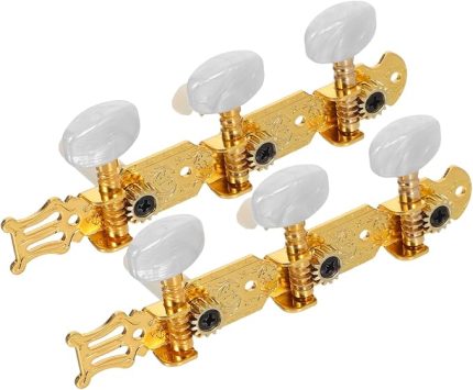 2 Adet Gitar Akort Burguları: Akustik Ukulele Için Açık Tip Gitar Akort Burguları - Demir Hassas Akort Aletleri Seyahat Performansları Için Kararlı Ayarı