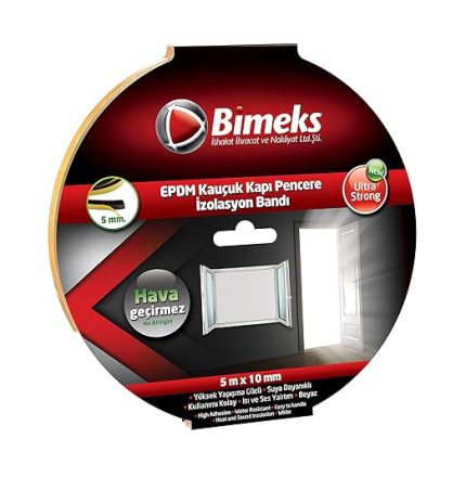 Epdm Kauçuk Kapı Pencere Bandı 5Mmx10Mmx5Mt Beyaz