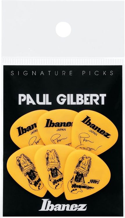 Paul Gilbert Signature Pick, Kısa Gözyaşı şekli, Ağır (1,0 mm), Poliasetal, Renk: Sarı, 6'lı Paket