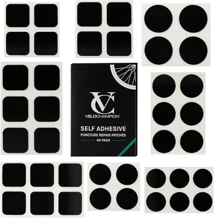 Hafif bisiklet delinme onarım seti, kendinden yapışkanlı, kompakt düz lastik sabitleme, yol ve dağ bisikletleri için (40'lı paket)