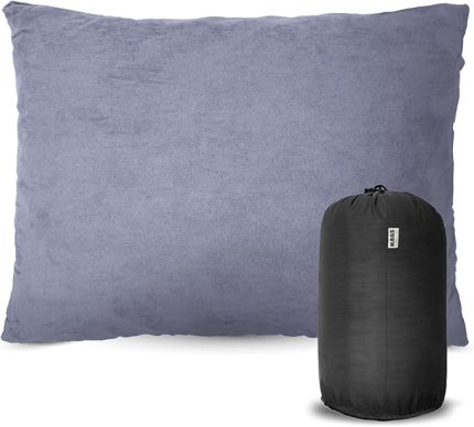 Kamp Yastığı, Seyahat Yastığı, Silikon Elyaf Dolgulu Hafif Küçük Yastık, Orta Sertlikte, Nefes Alabilir Kılıf, Kamp, Uçak ve Araba İçin İdeal 35x50cm Polar Antrasit