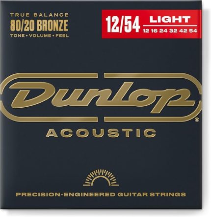 Dunlop Dab1254 Light 80/20 Bronze Akustik Gitar Teli (12-54)