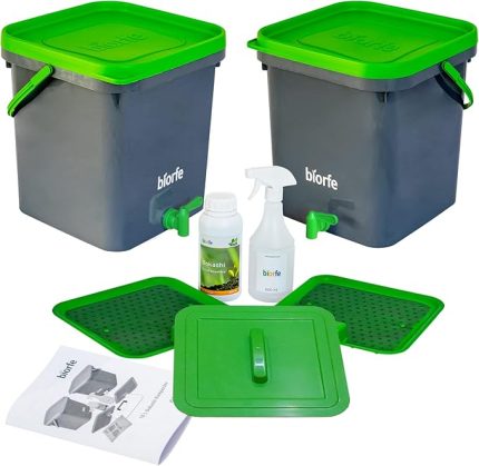 Bokashi Kompost Kovası 500 ml Sıvılı Set 18 Litre – 18SGL