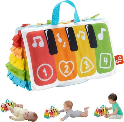 Işıklı ve Müzikli Yumuşak Piyano Fisher-Price Işıklı ve Müzikli Yumuşak Piyano, Yenidoğan, Işıklı ve Müzikli Karın Üstünde Oynama Oyuncağı HND54