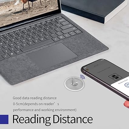 adet TimesKey NFC Çıkartması NTAG 213 Tam Programlanabilir NTAG213 NFC Etiketleri Dairesel Çıkartmalar, Android ve Diğer NFC Etkin Cihazlarla Uyumlu 144 Bayt Bellek - Görsel 5