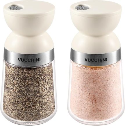 Vzaahu tuzluk ve biberlik seti, tamamen çıkarılabilir, bulaşık makinesinde yıkanabilir, 3 mod, bej