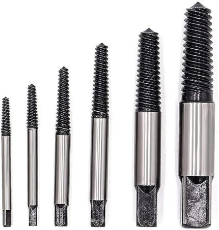 6'lı Profesyonel Vida Çıkarma Seti Kırık Civata Kılavuz Çıkarıcı Hasarlı Dönmeyen Sıkışmış Kırılmış Paslı Vida Sökme Aparatı Taşıma Kutulu