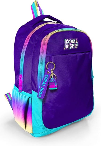 High Rainbow Fermuarlı Mor İlkokul Ortaokul ve Günlük Sırt Çantası - Kız Çocuk