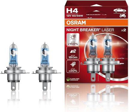 H4%150 Fazla Işık Night Breaker Laser 12V