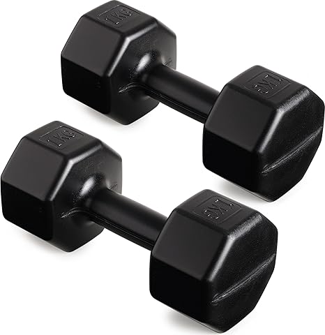 SPOR Dambıl Seti, 2 Adet x 1 kg, Siyah, Dayanıklı Tasarım - Görsel 4