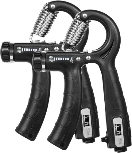 Sayaç ile 2 adet El Kavrama Güçlendirici 5-60kg Ayarlanabilir Direnç Fitness El Egzersizi Kas Geliştirme Bilek Eğitimi için