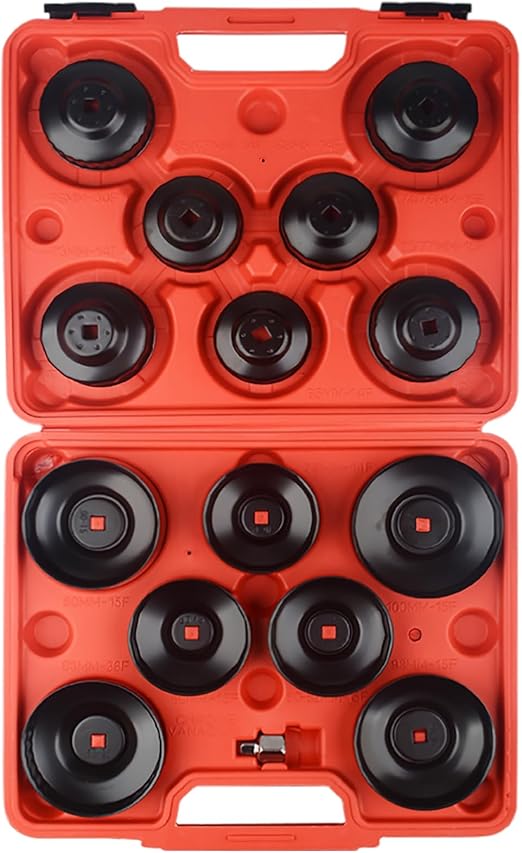 15 adet Evrensel Alüminyum Yağ Değişimi Filtre Kapağı Anahtarı Yağ Filtresi Kaldırma Soket Sökücü Aracı Kiti - Görsel 2