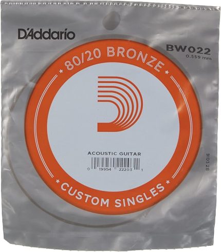 Bw022 Akustik Tek Tel, 80/20 Bronze Wound, 022, Paket=5X