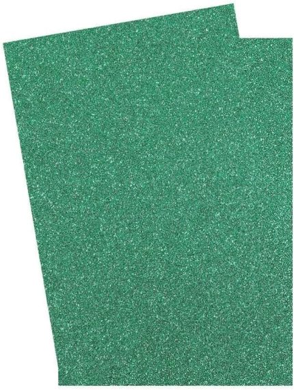 Yeşil Simli Eva 50x70 cm 2 Adet Simli Eva Süngeri Okul Kreş Anasınıfı Elişi Etkinlikleri