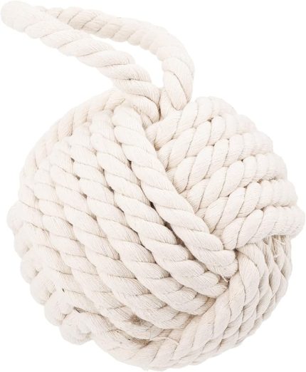 Ağırlıklı Kapı Durdurucu Top Çarpma Önleyici Tasarım Güvenli Kapı Durdurucu Şık Ev Dekoru ve Keten Malzeme ile Evde Kullanım için Idealdir